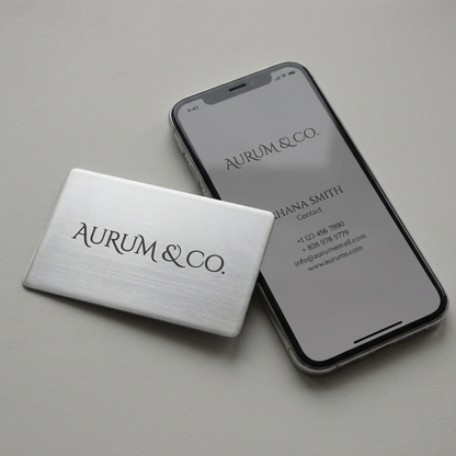 Brushed Metal Business Card